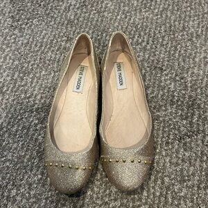 Women’s Steve Madden Rose Gold Glitter Flats